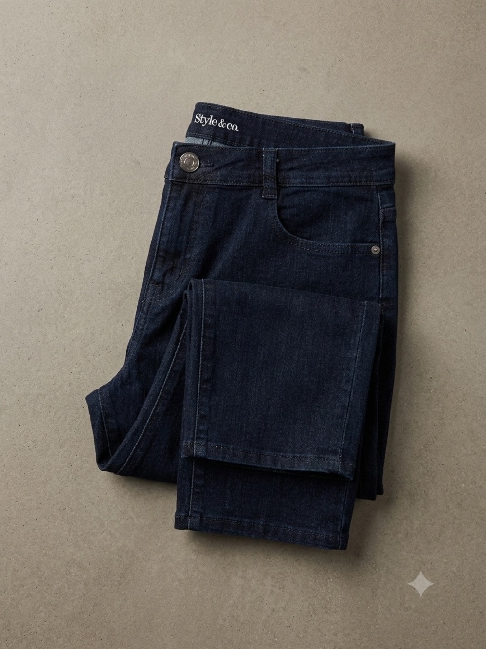 Style & Co. Black blue Tummy Control Slim Leg Jeans Size 10P